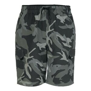 Univibe Big Boys Stonedale Pull-on Cargo Shorts - Carbon Camo - Size Large